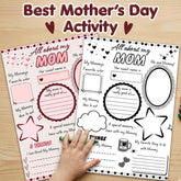 All About Mom Printable | Kids Mother's Day Keepsake Worksheet (Instant Download)
