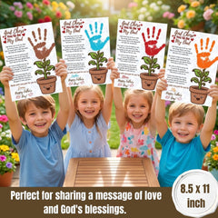 Christian Father's Day Handprint Art | Personalized Dad Gift from Kids | Sunday School