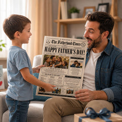 Father’s Day Newspaper Template, Gift for Dad | Personalized Father’s Day, Canva Editable