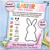 Roll a Bunny Easter Game | Fun Family Easter Activity (Instant Download) | Printable PDF