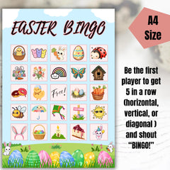Easter Bingo Game Printable for Kids and Family Fun | Holiday Party Activity & Classroom