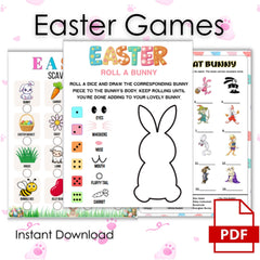 Easter Games Bundle | 10 Printable Party Activities (Digital Download) | Printable PDF