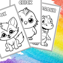 Baby Animals Coloring Book | Kids Coloring | Printable PDF (Instant Download)
