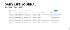 Notion Daily Life Journal | Minimal Goal Tracker (Digital Download)