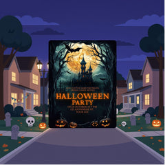 Spooky Halloween Party Invitation: DIY Editable Canva Template (5x7 in)