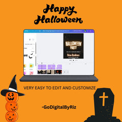 Animated Halloween Party Invitation: Spooky Mobile E-Invite (Digital Download)