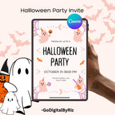 Editable Halloween Party Invitation Template (Digital Download)