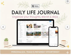Notion Daily Life Journal | Minimal Goal Tracker (Digital Download)