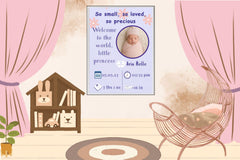 Baby Birth Stats Poster | Birth Announcement Digital Print | Nursery Decor Gift | A4,A2,8/10