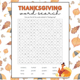 Thanksgiving Word Search Printable for Kids & Family Fun | A4 Paper Size | Instant Download