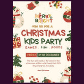 Editable Kids Christmas Party Invitation Template (Digital Download)