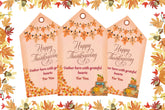 Autumn Thanksgiving Tags Printable, Rustic Floral Gift Labels for Fall Celebrations(Digital Download)