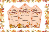 Thanksgiving Gift Tags | Fall Labels | Instant Download Editable & Printable