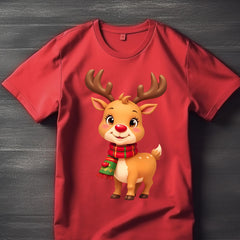 Adorable Christmas Reindeer PNG | 300 DPI Shirt Design | Xmas Sublimation | Printable Rudolph Art