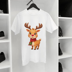 Adorable Christmas Reindeer PNG | 300 DPI Shirt Design | Xmas Sublimation | Printable Rudolph Art