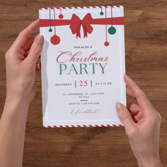 Candy Cane Christmas Party Invitation, XMAS Invite, Canva Editable 5x7 (Digital Download)