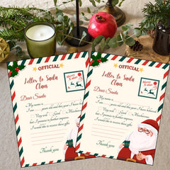 Santa Letter Template for Kids 8.5x11 inch , Christmas Printable PDF