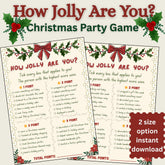 How Jolly Are You? Christmas Group Activity – 8.5x11 inch & 2-Per-Page PDF Printable – Instant Download