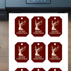 Printable Christmas Gift Tags Bundle | Vintage Santa, Reindeer & Present Tag | Instant Download PDF Ready-to-Print