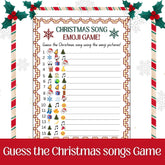 Christmas Song Emoji Game Printable | Guess the Christmas Songs |A4 SIZE | Instant Download