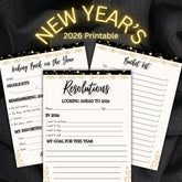 2026 New Year Resolution Planner | Goal & Bucket List (PDF)