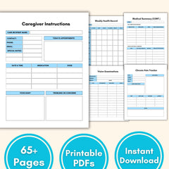 Undated Medical Planner Printable | Health Tracker, Medication Log (A4/US Letter) (PDF Download)