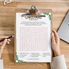 Christmas Word Search Printable | Holiday Activity Worksheet | Kids Christmas Game| A4 size