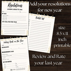 2026 New Year Resolution Planner | Goal & Bucket List (PDF)