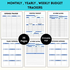 ADHD Budget Planner Printable, Financial Tracker, A4 Letter Size (PDF)