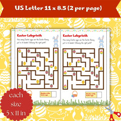 Easter Maze Printable Game for Kids | Easter Egg Hunt (Digital Download)