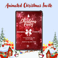 Merry Christmas Digital Invite | Editable Canva Christmas Reel | Holiday Promo Video | Instagram Story & Reels