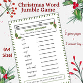 Christmas Word Jumble Game | Holiday Family Activity (PDF)