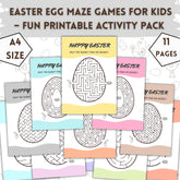 Easter Egg Maze Printable | Maze Game | Kids Activity Pack (A4 Digital Download)