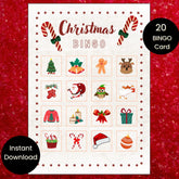 Christmas Bingo Game | 20 Holiday Bingo Cards for Kids (Instant Download)