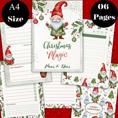 Christmas Planner Printable | 6 Pages| A4 Size Christmas Organizer | Holiday Productivity Sheets| Instant Download