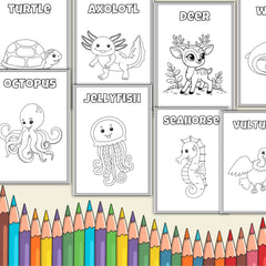 Baby Animals Coloring Book | Kids Coloring | Printable PDF (Instant Download)