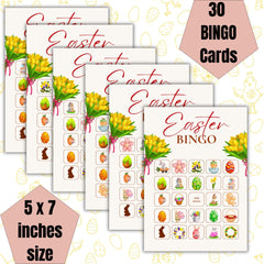 Easter Bingo Game , kids activity, Family Fun , Instant Download (Printable PDF)