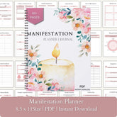 Manifestation Planner 60-Page | Law of Attraction Workbook | Undated Planner | Goodnotes | Daily Life | Instant Download