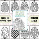 Easter Egg Coloring Book | 23 Printable Pages (A4, Instant Download)