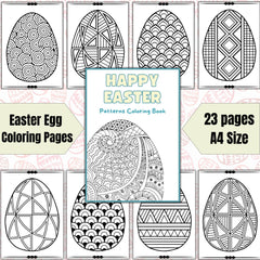 Easter Egg Coloring Book | 23 Printable Pages (A4, Instant Download)