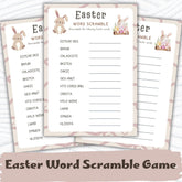 Easter Word Scramble Game | Kids Activity, Printable PDF