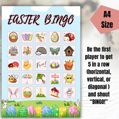 Easter Bingo Game Printable for Kids and Family Fun | Holiday Party Activity & Classroom Game