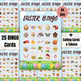 Easter Bingo Game Printable for Kids and Family Fun | Holiday Party Activity & Classroom Game