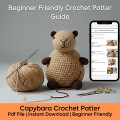 Capybara Amigurumi Crochet Pattern | Beginner Friendly (PDF Pattern)
