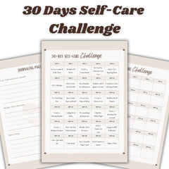30-Day Self-Care Challenge Printable | Wellness Journal (A4 Digital Download)