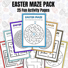 Easter Maze Game | Kids Activity, Classroom Fun (A4 PDF Download, 25 Pages)