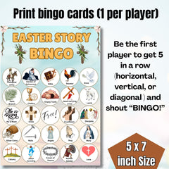 Easter Story Bingo | Christian Bible Game, Church Activity (PDF Printable)