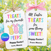 Editable Easter Gift Tags | Printable Bunny Designs (Digital Download)