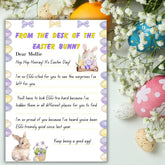 Easter Bunny Letter for Kids | Personalized Surprise Note (A4 & 5x7 Digital Download)
