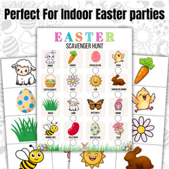 Easter Scavenger Hunt Printable | Indoor Family Game, Kids & Teens Activity, Instant Download PDF